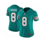 Women's Nike Miami Dolphins #8 Matt Moore Vapor Untouchable Limited Aqua Green Alternate NFL Jersey
