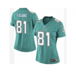 Women's Nike Miami Dolphins #81 Anthony Fasano Limited Aqua Green Team Color NFL Jersey