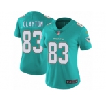 Women's Nike Miami Dolphins #83 Mark Clayton Vapor Untouchable Limited Aqua Green Team Color NFL Jersey