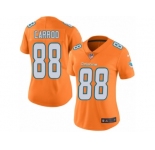 Women's Nike Miami Dolphins #88 Leonte Carroo Limited Orange Rush NFL Jersey