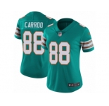 Women's Nike Miami Dolphins #88 Leonte Carroo Vapor Untouchable Limited Aqua Green Alternate NFL Jersey