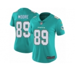 Women's Nike Miami Dolphins #89 Nat Moore Vapor Untouchable Limited Aqua Green Team Color NFL Jersey