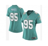 Women's Nike Miami Dolphins #95 William Hayes Limited Aqua Green Team Color NFL Jersey