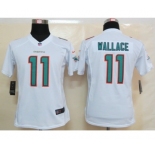 nike women nfl jerseys miami dolphins #11 wallace white[nike limited]