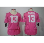 nike women nfl jerseys miami dolphins #13 dan marino pink[breast cancer awareness]