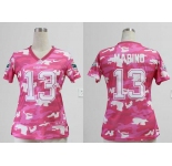 nike women nfl jerseys miami dolphins #13 marino pink[fashion camo]