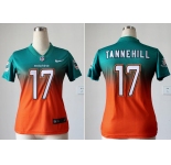 nike women nfl jerseys miami dolphins #17 ryan tannehill green-orange[nike drift fashion][second version]