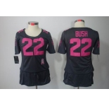 nike women nfl jerseys miami dolphins #22 bush dk.grey[breast cancer awareness]