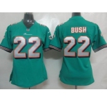 nike women nfl jerseys miami dolphins #22 bush green[nike]