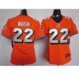 nike women nfl jerseys miami dolphins #22 bush orange[nike]