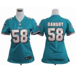nike women nfl jerseys miami dolphins #58 dansby green[nike]