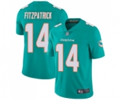 Youth Miami Dolphins #14 Ryan Fitzpatrick Aqua Green Team Color Vapor Untouchable Limited Player Football Jersey