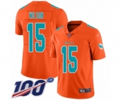 Youth Miami Dolphins #15 Albert Wilson Limited Orange Inverted Legend 100th Season Football Jersey