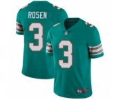 Youth Miami Dolphins #3 Josh Rosen Aqua Green Alternate Vapor Untouchable Limited Player Football Jersey