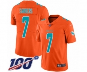 Youth Miami Dolphins #7 Jason Sanders Limited Orange Inverted Legend 100th Season Football Jersey