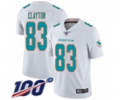 Youth Miami Dolphins #83 Mark Clayton White Vapor Untouchable Limited Player 100th Season Football Jersey