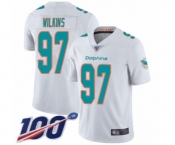 Youth Miami Dolphins #97 Christian Wilkins White Vapor Untouchable Limited Player 100th Season Football Jersey