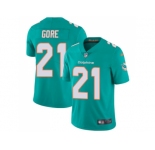 Youth Nike Miami Dolphins #21 Frank Gore Aqua Green Team Color Stitched NFL Vapor Untouchable Limited Jersey