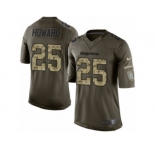 Youth Nike Miami Dolphins #25 Xavien Howard Limited Green Salute to Service NFL Jersey