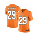 Youth Nike Miami Dolphins #29 Minkah Fitzpatrick Orange Stitched NFL Limited Rush Jersey