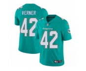 Youth Nike Miami Dolphins #42 Alterraun Verner Aqua Green Team Color Vapor Untouchable Limited Player NFL Jersey