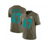 Youth Nike Miami Dolphins #47 Kiko Alonso Limited Olive 2017 Salute to Service NFL Jersey