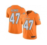 Youth Nike Miami Dolphins #47 Kiko Alonso Limited Orange Rush NFL Jersey