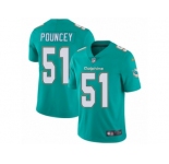 Youth Nike Miami Dolphins #51 Mike Pouncey Vapor Untouchable Limited Aqua Green Team Color NFL Jersey