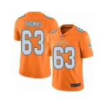 Youth Nike Miami Dolphins #63 Dallas Thomas Limited Orange Rush NFL Jersey