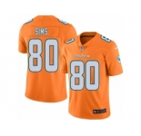 Youth Nike Miami Dolphins #80 Dion Sims Limited Orange Rush NFL Jersey