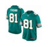 Youth Nike Miami Dolphins #81 Anthony Fasano Limited Aqua Green Alternate NFL Jersey