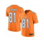 Youth Nike Miami Dolphins #81 Anthony Fasano Limited Orange Rush NFL Jersey