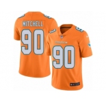 Youth Nike Miami Dolphins #90 Earl Mitchell Limited Orange Rush NFL Jersey