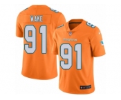 Youth Nike Miami Dolphins #91 Cameron Wake Limited Orange Rush NFL Jersey