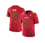 Youth Nike Miami Dolphins #93 Ndamukong Suh Limited Red 2017 Pro Bowl NFL Jersey