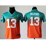 nike youth nfl jerseys miami dolphins #13 marino green-orange[nike drift fashion][second version]