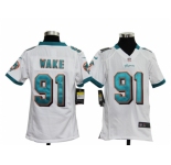 nike youth nfl jerseys miami dolphins #91 wake white[nike]