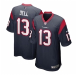 Men Houston Texans #13 Tank Dell Navy Stitched Game Jersey