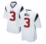 Men Houston Texans #3 Tank Dell White Stitched Game Football Jersey