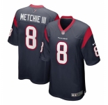 Men Houston Texans #8 John Metchie III Navy Stitched Game Football Jersey