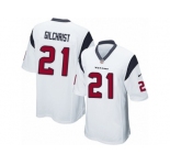 Men Nike Houston Texans #21 Marcus Gilchrist Game White NFL Jersey