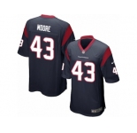 Men Nike Houston Texans #43 Corey Moore Game Navy Blue Team Color NFL Jersey