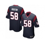Men Nike Houston Texans #58 Lamarr Houston Game Navy Blue Team Color NFL Jersey