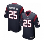 Men's Houston Texans #25 Duke Johnson Jr Game Navy Blue Team Color Football Jersey