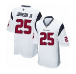 Men's Houston Texans #25 Duke Johnson Jr Game White Football Jersey