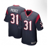 Men's Houston Texans #31 Pierce Game Navy Blue Football Jersey