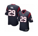Men's Nike Houston Texans #29 Andre Hal Game Navy Blue Team Color NFL Jersey