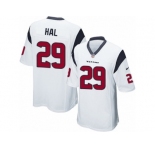 Men's Nike Houston Texans #29 Andre Hal Game White NFL Jersey
