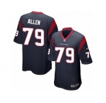 Men's Nike Houston Texans #79 Jeff Allen Game Navy Blue Team Color NFL Jersey