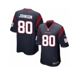 Men's Nike Houston Texans #80 Andre Johnson Game Navy Blue Team Color NFL Jersey